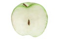 Half green apple isolated Royalty Free Stock Photo
