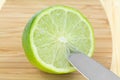 Half Green Lime Fruit Knife Cutting Board