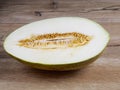 Half green melon Royalty Free Stock Photo