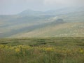 Half green mountains of Vitosa near Sofia in Bulgaria. Royalty Free Stock Photo