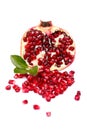 A half grenadine with seeds Royalty Free Stock Photo