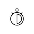half an hour icon. Simple thin line, outline vector of Time icons for UI and UX, website or mobile application Royalty Free Stock Photo