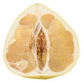 Half of juicy ripe pomelo on isolated background Royalty Free Stock Photo