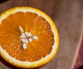 Half a juicy Sunny orange Royalty Free Stock Photo