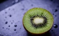 Half a kiwi in close-up