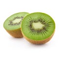 Half kiwi fruit isolated