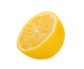 Half lemon slice isolated on white Royalty Free Stock Photo