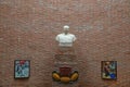 A Half-length statue of the great leader Mao Zedong in a museum, Sichuan, China