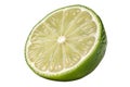 Half a lime isolated on white background Royalty Free Stock Photo