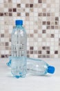 A half liter disposable plastic bottles