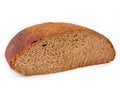 Half a loaf of dark rye bread close-up Royalty Free Stock Photo