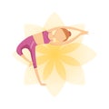 half lotus tree pose. Vector illustration decorative design Royalty Free Stock Photo