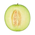 A half of Melon Isolated on white background Royalty Free Stock Photo