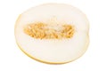 half of melon isolated on a white background. Top view Royalty Free Stock Photo