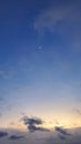 Half Moon above the sunset Royalty Free Stock Photo