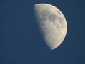 Half moon against blue sky Royalty Free Stock Photo