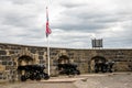 Half Moon Battery cannons in Edinburgh Castle Royalty Free Stock Photo