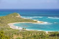 Half Moon Bay Atlantic Ocean coast - Caribbean tropical island - Antigua and Barbuda Royalty Free Stock Photo