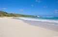 Half Moon Bay Atlantic Ocean coast - Caribbean tropical island - Antigua and Barbuda Royalty Free Stock Photo