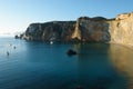 Half moon bay beach on Ponza Island in Italy