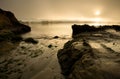 Half Moon Bay at dawn Royalty Free Stock Photo