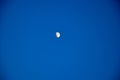 Half moon on a blue night sky Royalty Free Stock Photo