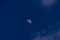 Half moon, blue sky Royalty Free Stock Photo