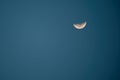 Half Moon with blue sky background Royalty Free Stock Photo