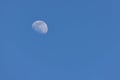 half moon in blue sky without clouds Royalty Free Stock Photo