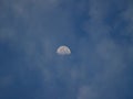 Half moon blue sky photo Royalty Free Stock Photo