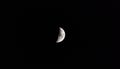 Half Moon in Dark night Sky Royalty Free Stock Photo