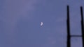Half moon in a clear blue sky Royalty Free Stock Photo