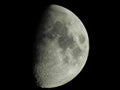 half moon close up photography against a dark sky Royalty Free Stock Photo