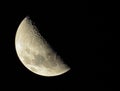 Half moon close up with Shadow Royalty Free Stock Photo