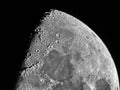 Moon craters and details Royalty Free Stock Photo