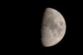 Half moon with craters