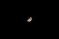 Half moon in the dark silence sky Royalty Free Stock Photo
