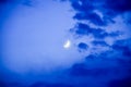 Half Moon in Daytime Sky Royalty Free Stock Photo