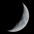 Half Moon details observing over telescope Royalty Free Stock Photo