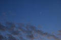 half moon floating on blue sky in twilight background Royalty Free Stock Photo