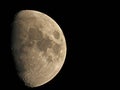 Half moon on negative space Royalty Free Stock Photo