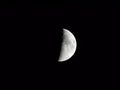 Half Moon on Night Sky Royalty Free Stock Photo