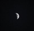 Half Moon in the Night Sky Royalty Free Stock Photo