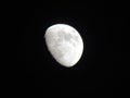 Half moon over dark sky Royalty Free Stock Photo