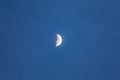 The phenomenon of the half moon sky Royalty Free Stock Photo