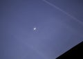 Half moon in sky Royalty Free Stock Photo