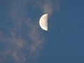 Half Morning Moon in Sun Valley California Royalty Free Stock Photo