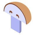 Half mushroom icon, isometric style Royalty Free Stock Photo