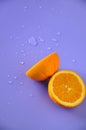 Half of Navel Orange with Water Drop Royalty Free Stock Photo