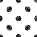Half of nutmeg pattern seamless black